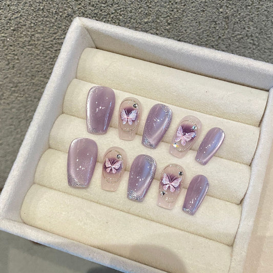 Lavender Luxe Flutter Press-on Nails